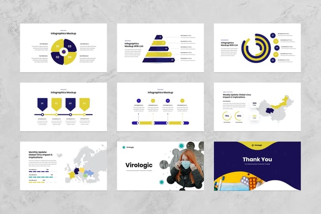 流感病毒治疗预防教育PPT模板 - 顶尖PPT