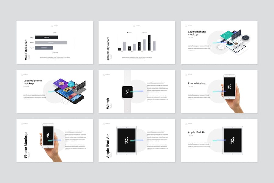 门户网站项目介绍Keynote模板 - 顶尖PPT