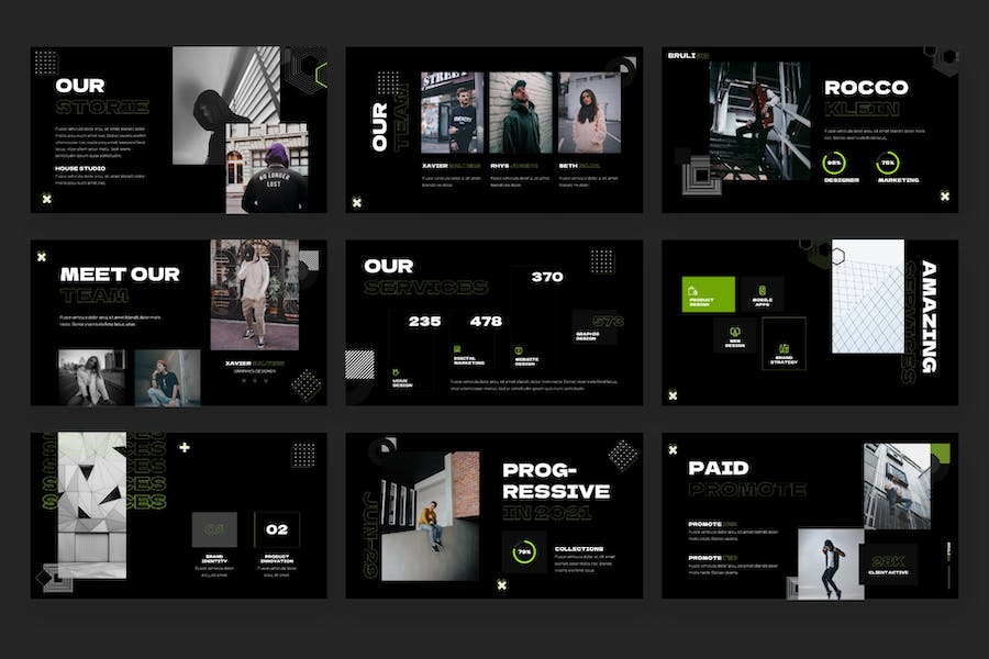 抽象充满活力的keynote模板 - 顶尖PPT