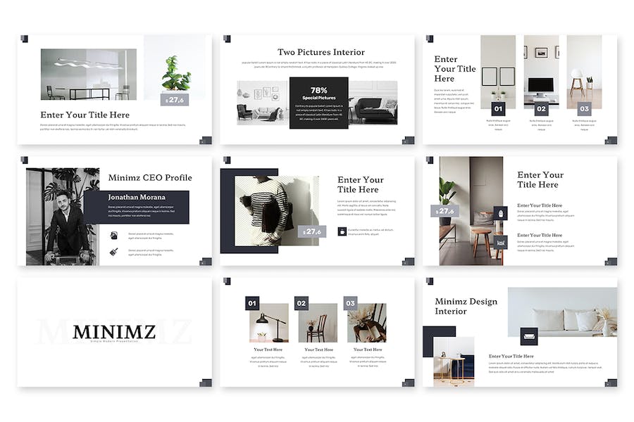 极简商务设计演讲方案PPT模板 - 顶尖PPT