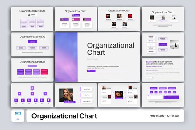 组织结构图企业管理体系Keynote模板 - 顶尖PPT