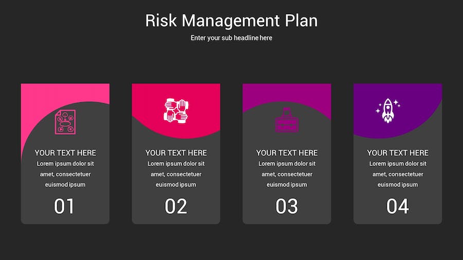 风险管理计划深色主题Keynote模板 - 顶尖PPT