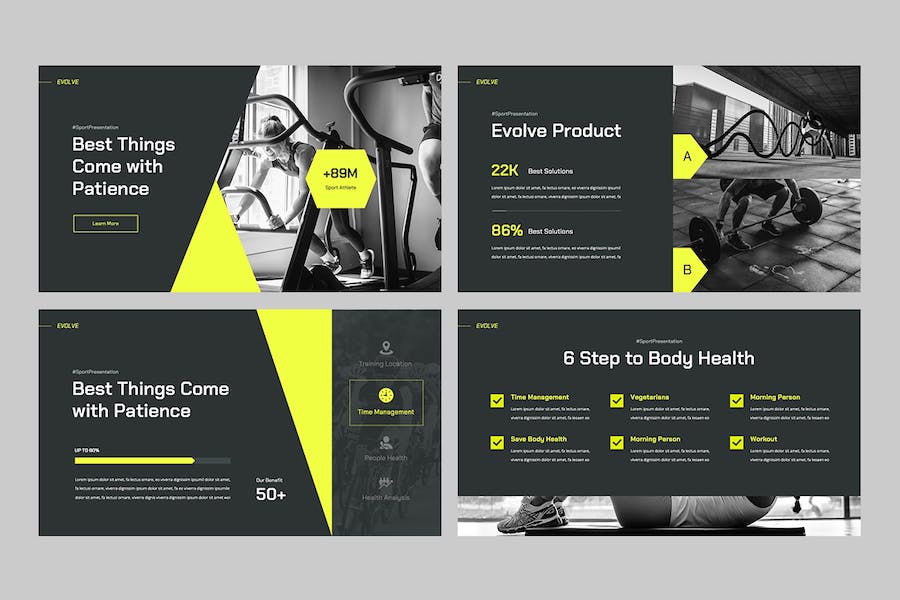 体育运动健身训练Keynote模板 - 顶尖PPT