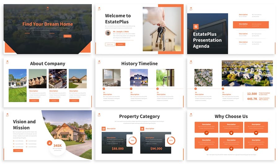 物业公司物业管理中介公司房产租售keynote模板 - 顶尖PPT