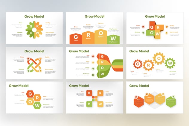增长模型信息图表专业演示Keynote模板 - 顶尖PPT