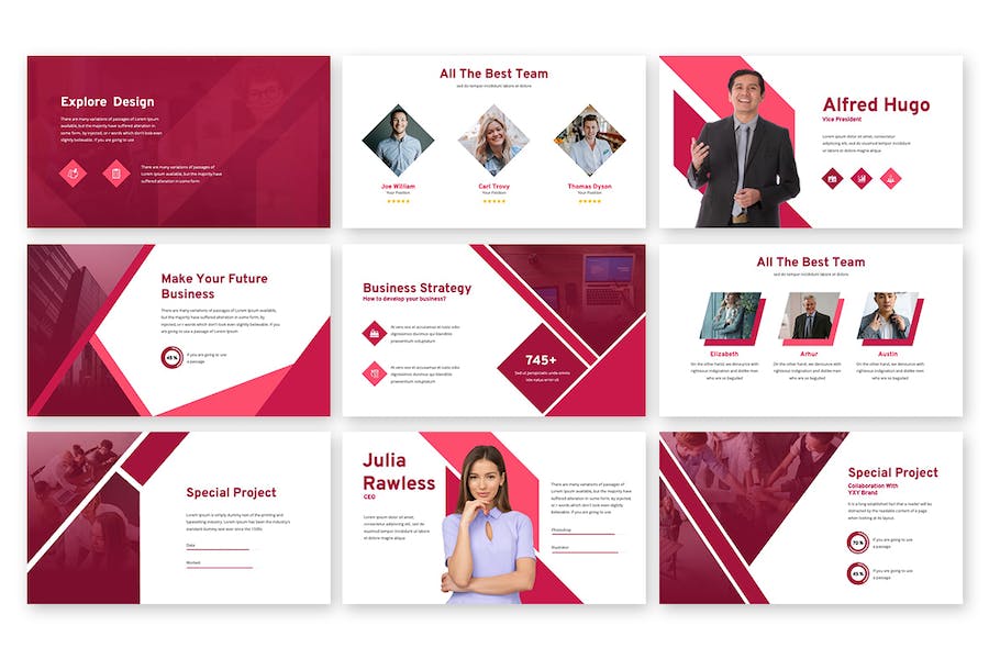 企业简介商务合作业务展示团队介绍通用PPT模板 - 顶尖PPT