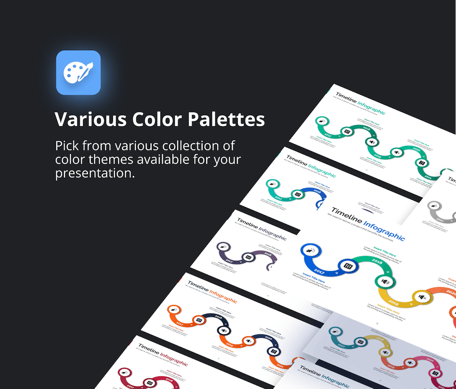 项目进度时间轴信息图可视化PPT模板 - 顶尖PPT