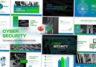 专业网络信息安全技术演示PPT模板 - 顶尖PPT