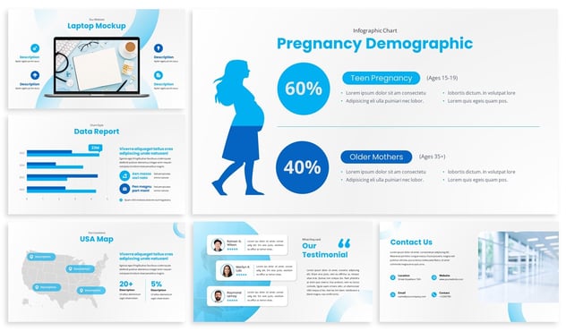 医疗健康行业知识宣传Keynote模板 - 顶尖PPT