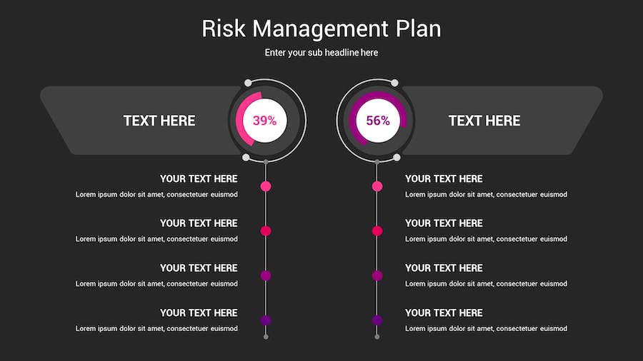 风险管理计划深色主题Keynote模板 - 顶尖PPT