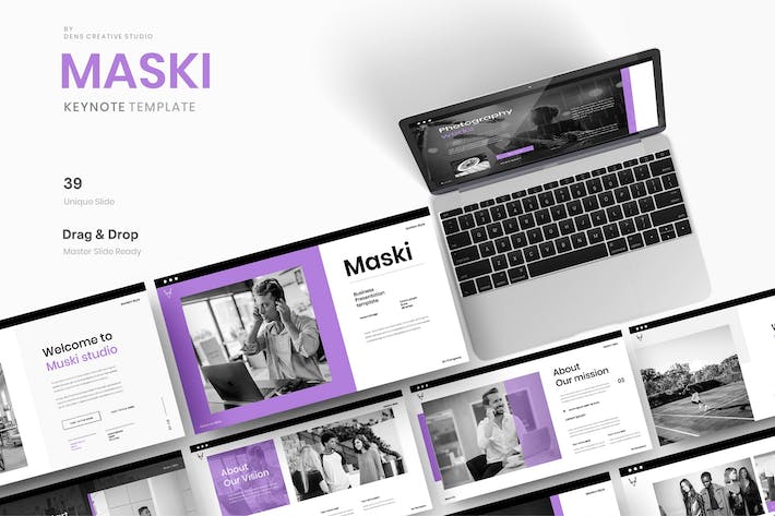 商务企业产品服务推广营销Keynote模板 - 顶尖PPT