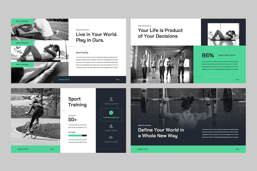 体育运动健身训练方案展示PPT模板 - 顶尖PPT