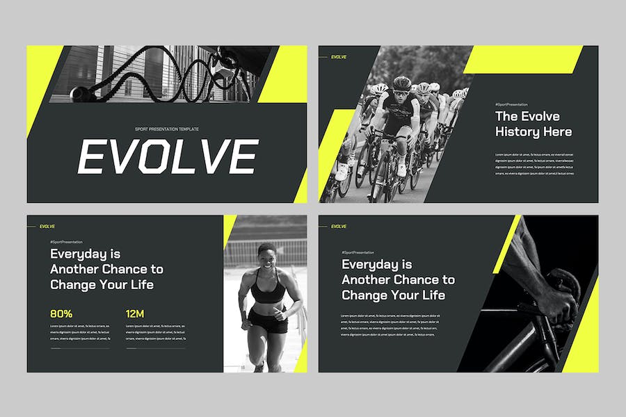 体育运动健身训练Keynote模板 - 顶尖PPT