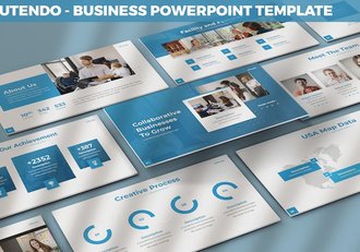 欧美商务团队演讲企业会议通用PPT模板 - 顶尖PPT