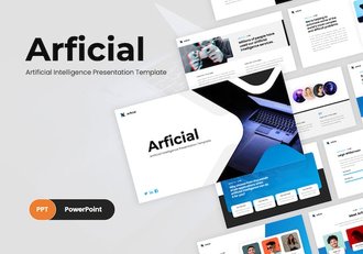 艺术人工智能创意应用展示设计方案PPT模板 - 顶尖PPT