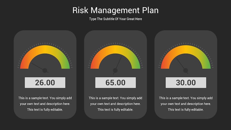 风险管理计划深色主题Keynote模板 - 顶尖PPT