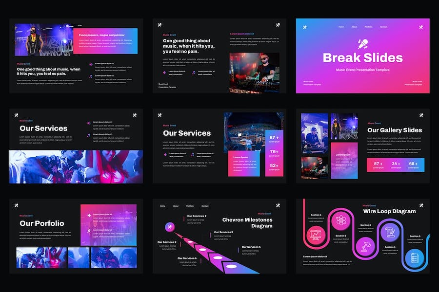 音乐演唱会活动策划执行Keynote模板 - 顶尖PPT