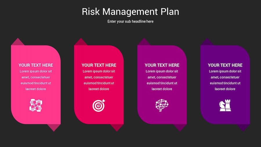 风险管理计划深色主题Keynote模板 - 顶尖PPT