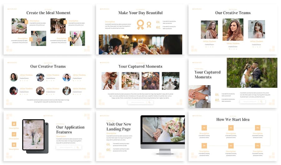 婚礼策划服务方案展示PPT模板 - 顶尖PPT