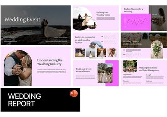婚礼报告活动策划PowerPoint模板 - 顶尖PPT