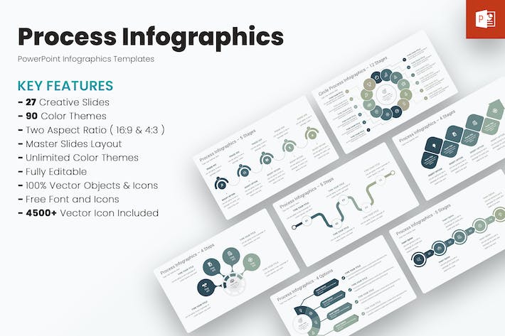流程信息图表业务展示PPT模板 - 顶尖PPT