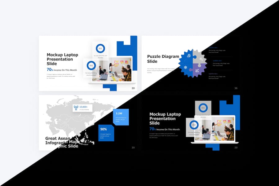 蓝色大气商业计划企业合作团队介绍企业展示多用途商业演示PPT模板 - 顶尖PPT