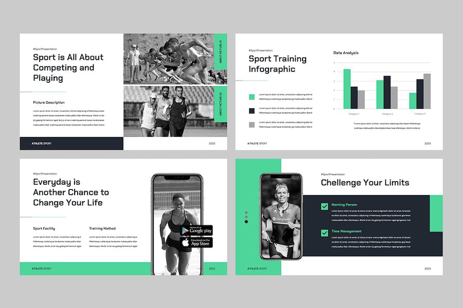 体育运动健身训练方案展示PPT模板 - 顶尖PPT