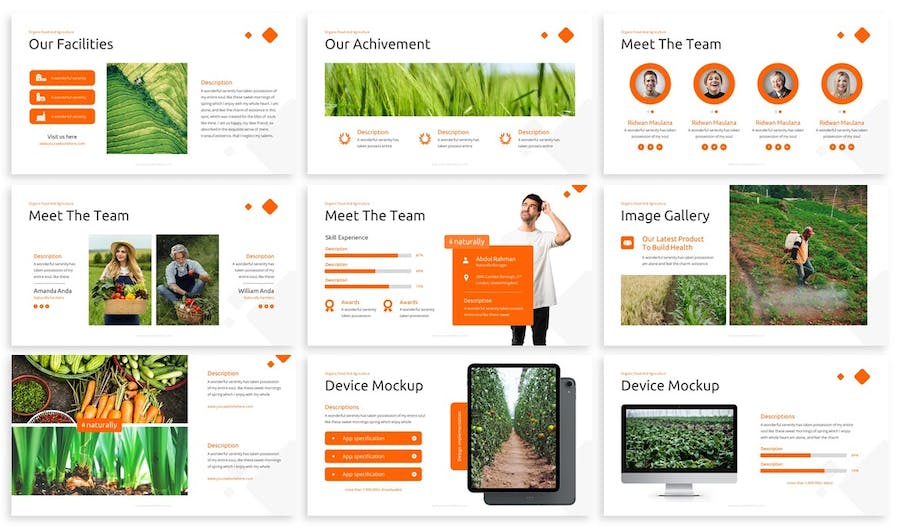 天然有机农业食品品牌推介产品营销展示Keynote模板 - 顶尖PPT