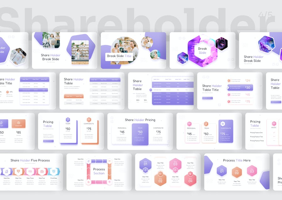 股东多功能综合展示方案PPT模板 - 顶尖PPT