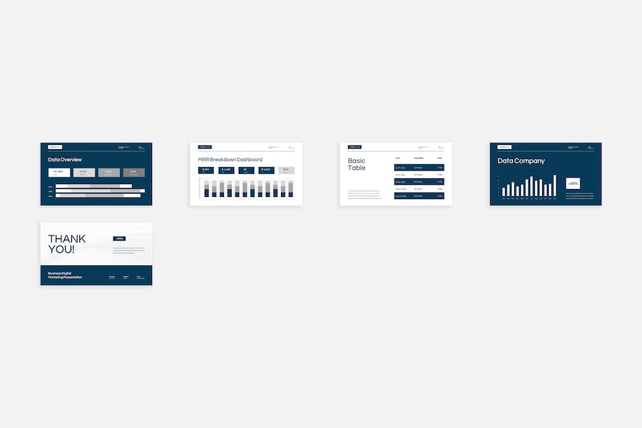 极简白绿商务数字营销展示PPT模板 - 顶尖PPT