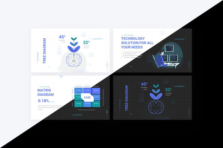 人工智能科技AI大模型keynote模板 - 顶尖PPT