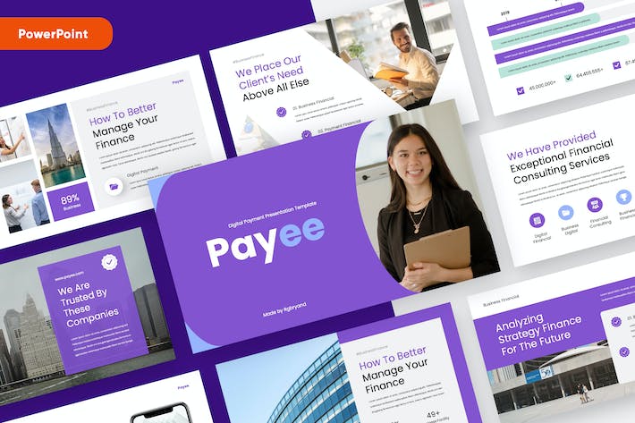 数字金融支付系统方案PPT模板 - 顶尖PPT