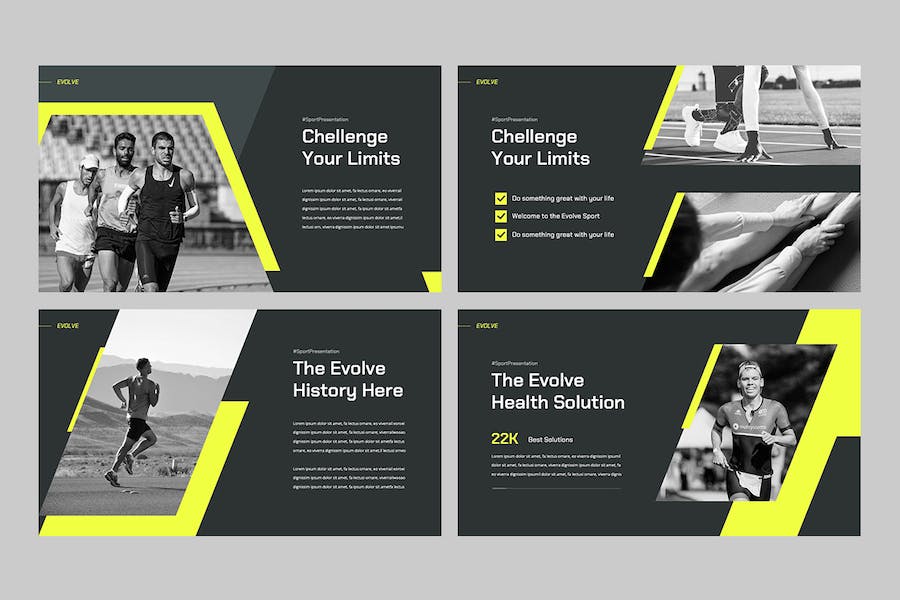 体育运动健身训练Keynote模板 - 顶尖PPT