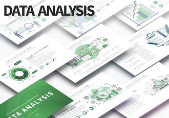 数据分析插画图标PPT模板 - 顶尖PPT