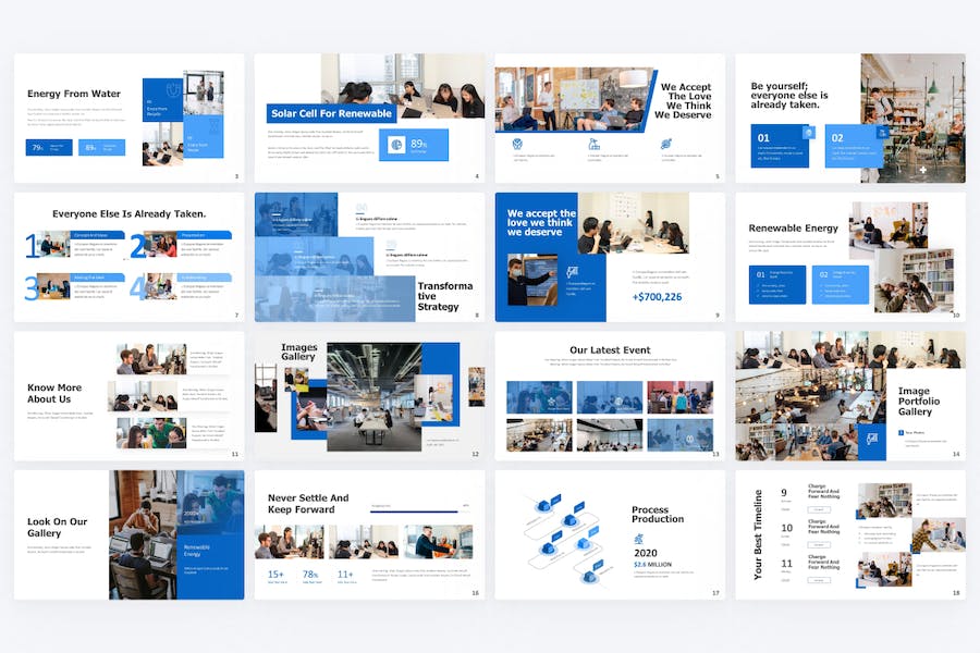 蓝色大气商业计划企业合作团队介绍企业展示多用途商业演示PPT模板 - 顶尖PPT
