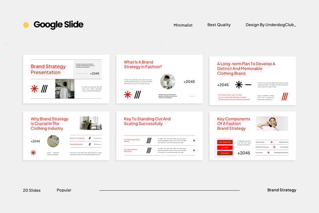 红白极简主义风格PPT模板 - 顶尖PPT