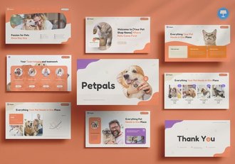 宠物店护理服务商业计划书Keynote模板 - 顶尖PPT