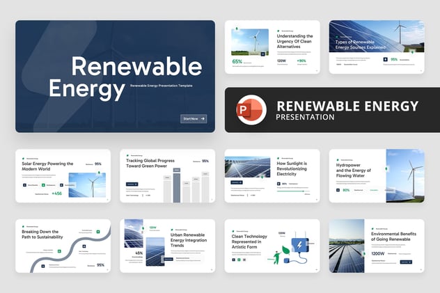 可再生能源项目介绍展示PPT模板 - 顶尖PPT
