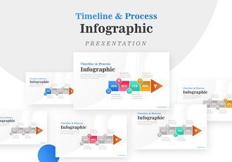 箭头时间线信息图形图表PPT模板 - 顶尖PPT