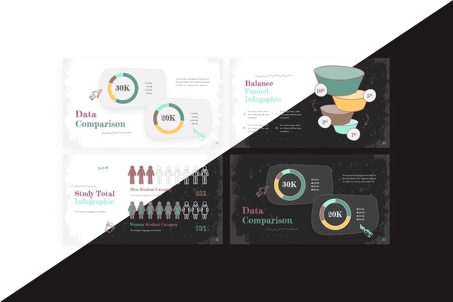 创意手绘风格重点学校介绍招生宣传师资介绍PPT模板 - 顶尖PPT
