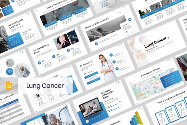 肺癌介绍医学治疗方案研究PPT模板 - 顶尖PPT
