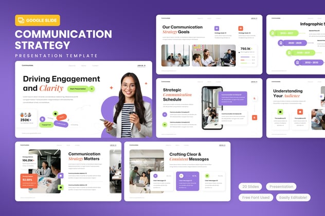 战略沟通行业数据分析PPT模板 - 顶尖PPT