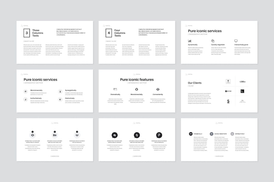 门户网站项目介绍Keynote模板 - 顶尖PPT