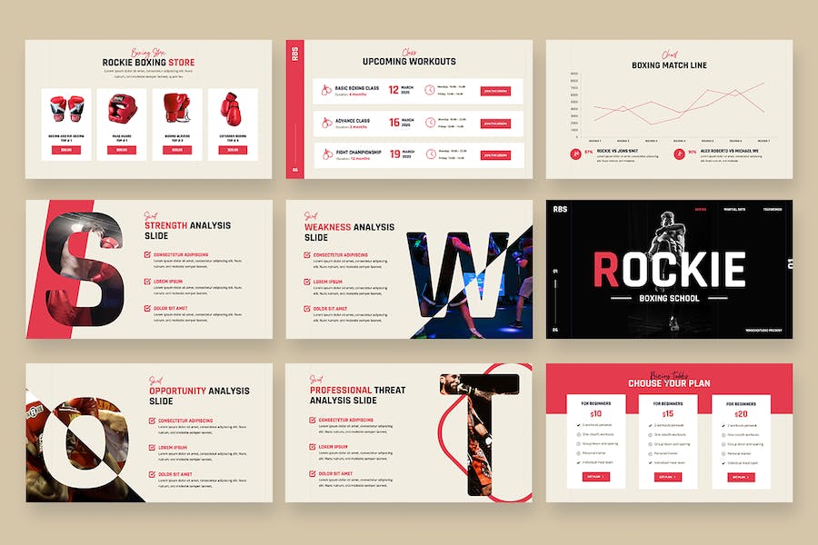 拳击武术培训机构宣传介绍keynote模板 - 顶尖PPT
