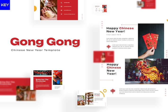 红黑配色高级商务汇报Keynote模板 - 顶尖PPT