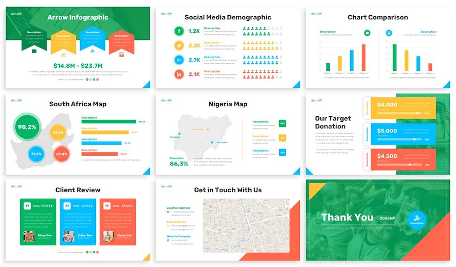 捐赠慈善公益事业PPT模板 - 顶尖PPT
