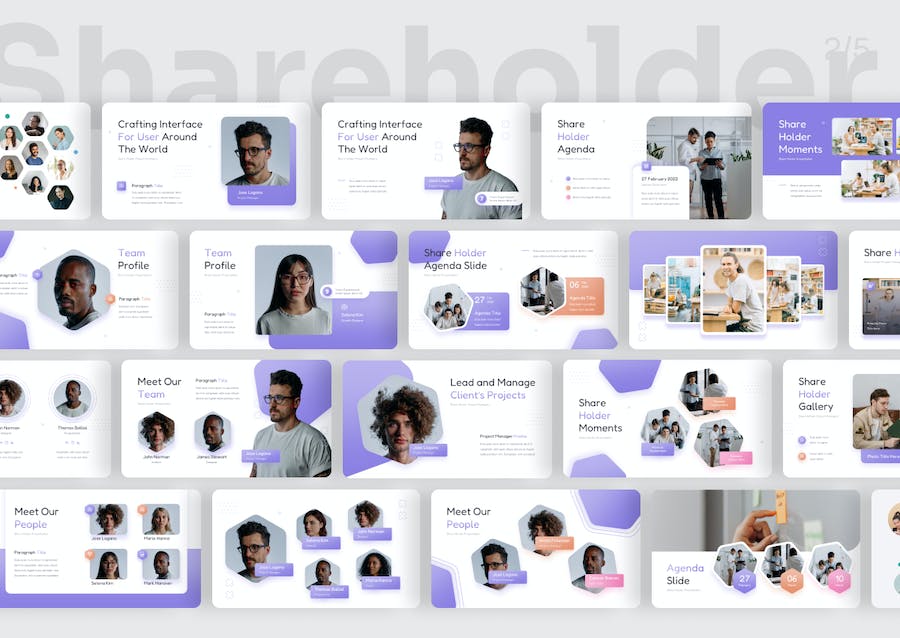 股东多功能综合展示方案PPT模板 - 顶尖PPT