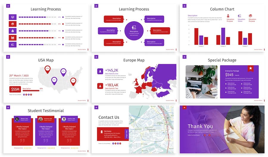 大学教育培训机构PPT模板 - 顶尖PPT