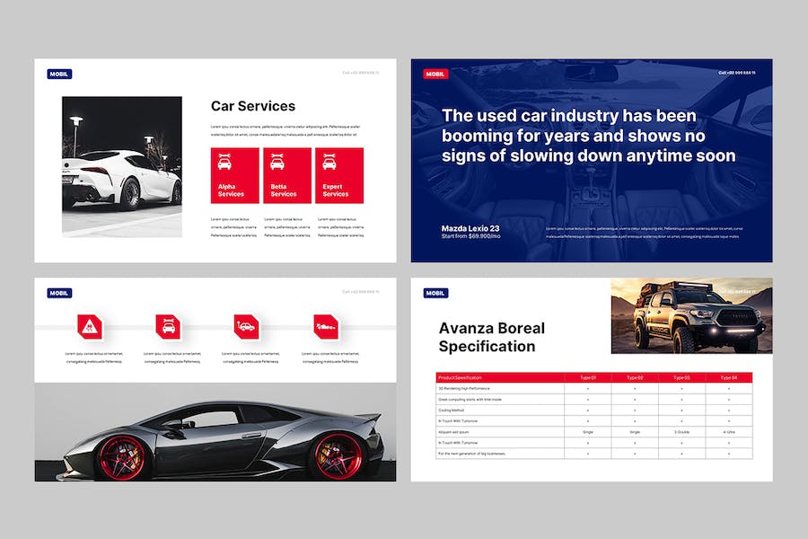汽车行业移动出行Keynote模板 - 顶尖PPT