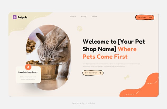宠物店护理服务商业计划书Keynote模板 - 顶尖PPT